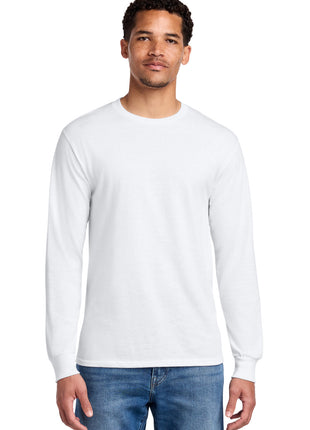 Jerzees® - Dri-Power® 50/50 Cotton/Poly Long Sleeve T-Shirt.  29LS - White | Jerzees