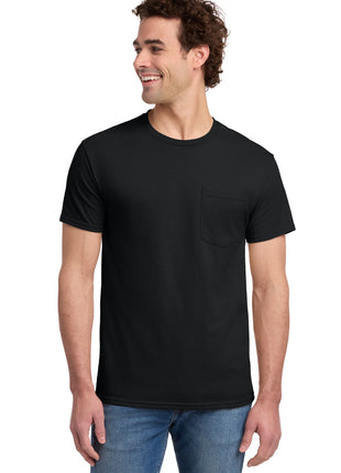 Jerzees® -  Dri-Power® 50/50 Cotton/Poly Pocket T-Shirt.  29MP - Black | Jerzees