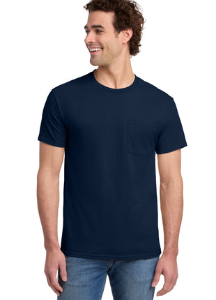 Jerzees® -  Dri-Power® 50/50 Cotton/Poly Pocket T-Shirt.  29MP - J. Navy | Jerzees