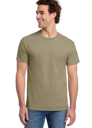 Jerzees® -  Dri-Power® 50/50 Cotton/Poly Pocket T-Shirt.  29MP - Khaki | Jerzees