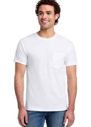 Jerzees® -  Dri-Power® 50/50 Cotton/Poly Pocket T-Shirt.  29MP - White | Jerzees
