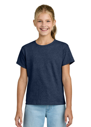 Gildan® Youth Light Cotton Tee 3000B - Heather Navy | Gildan
