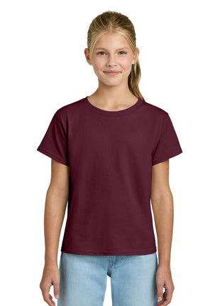 Gildan® Youth Light Cotton Tee 3000B - Maroon | Gildan