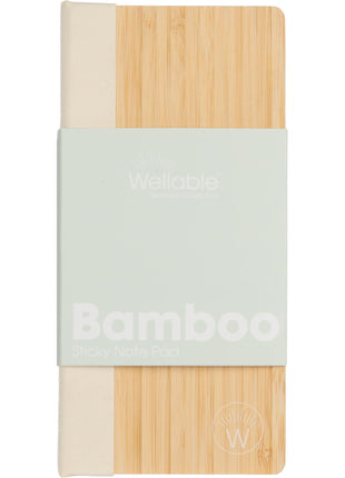 Wellable™ FSC® 100% Bamboo Sticky Notes Pad - Natural | Wellable