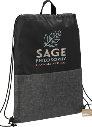 Ash Zippered Recycled Drawstring Bag
