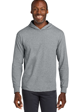 Jerzees Classics™ Unisex Cotton Long Sleeve Hooded T-Shirt 363LH - Athletic Heather | Jerzees