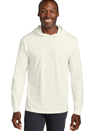 Jerzees Classics™ Unisex Cotton Long Sleeve Hooded T-Shirt 363LH - Sweet Cream Heather | Jerzees