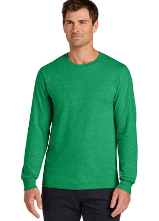 Jerzees Classics™ Unisex Cotton Long Sleeve T-Shirt 363L - Retro Heather Green | Jerzees