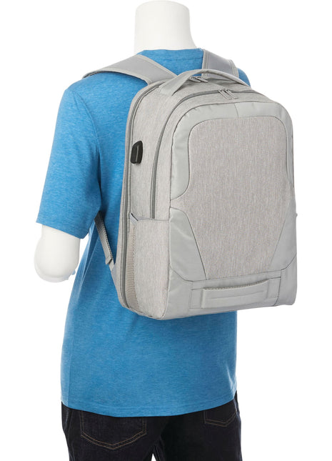 Overland 17" TSA Computer Backpack w/ USB Port - Gray | PromoEO