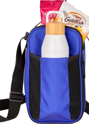 Crossbody Recycled 6-Can Cooler - Royal | PromoEO