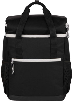 Glacial RPET Backpack Cooler - Black | PromoEO