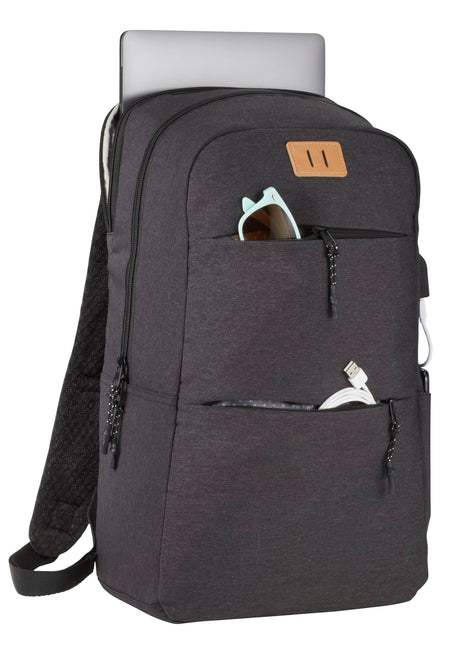 NBN Linden 15" Computer Backpack - Charcoal | PromoEO
