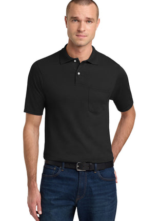 Jerzees® Dri-Power® Pocket Sport Shirt. 436MP - Black | Jerzees