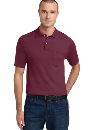 Jerzees® Dri-Power® Pocket Sport Shirt. 436MP - Maroon | Jerzees