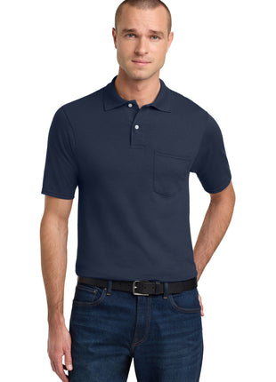 Jerzees® Dri-Power® Pocket Sport Shirt. 436MP - J. Navy | Jerzees