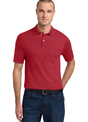 Jerzees® Dri-Power® Pocket Sport Shirt. 436MP - True Red | Jerzees