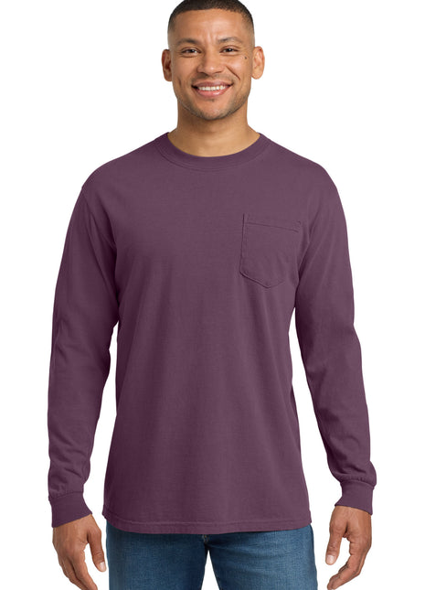 COMFORT COLORS ® Heavyweight Ring Spun Long Sleeve Pocket Tee. 4410 - Berry | Comfort Colors