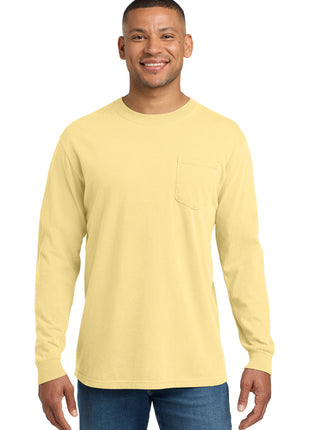 COMFORT COLORS ® Heavyweight Ring Spun Long Sleeve Pocket Tee. 4410 - Butter | Comfort Colors
