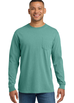 COMFORT COLORS ® Heavyweight Ring Spun Long Sleeve Pocket Tee. 4410 - Seafoam | Comfort Colors