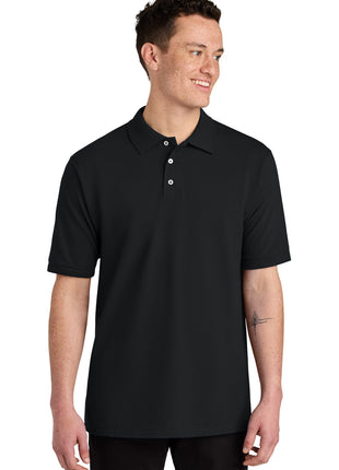 Jerzees® Unisex Premium Ring Spun Cotton Pique Sport Shirt 443M - Black | Jerzees
