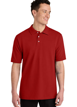 Jerzees® Unisex Premium Ring Spun Cotton Pique Sport Shirt 443M - True Red | Jerzees