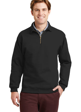 Jerzees® Super Sweats® NuBlend® - 1/4-Zip Sweatshirt with Cadet Collar.  4528M - Black | Jerzees