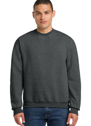 Jerzees® Super Sweats® NuBlend® - Crewneck Sweatshirt.  4662M - Black Heather | Jerzees