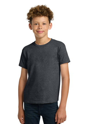 Gildan® - Youth  Heavy Cotton™ 100% Cotton T-Shirt.  5000B - Dark Heather | Gildan