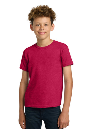 Gildan® - Youth  Heavy Cotton™ 100% Cotton T-Shirt.  5000B - Heather Red | Gildan