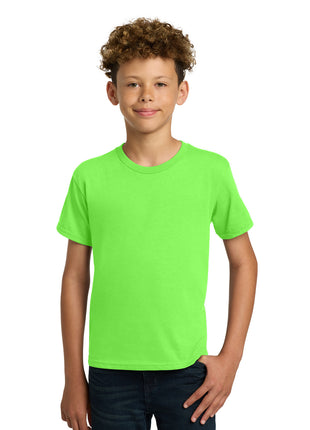 Gildan® - Youth  Heavy Cotton™ 100% Cotton T-Shirt.  5000B - Neon Green | Gildan