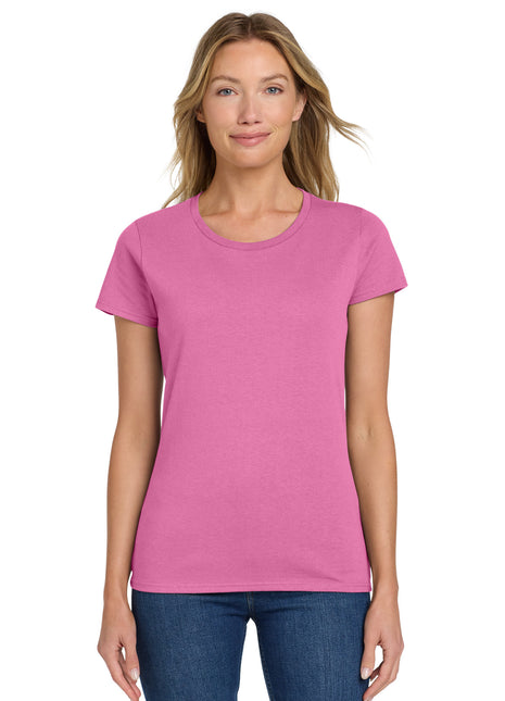 Gildan® Women's Heavy Cotton™ 100% Cotton T-Shirt. 5000L - Azalea | Gildan