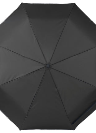 48" RPET Umbrella w/ Reflective Trim - Black | PromoEO