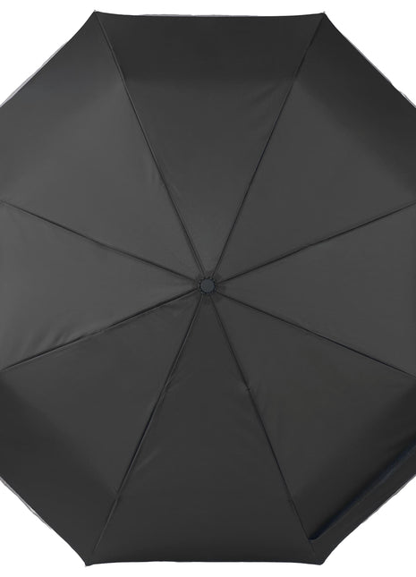 48" RPET Umbrella w/ Reflective Trim - Black | PromoEO