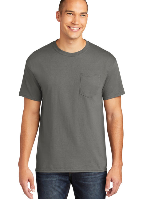 Gildan ® Heavy Cotton ™ 100% Cotton Pocket T-Shirt. 5300 - Charcoal | Gildan