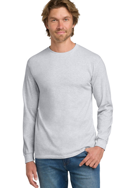 Gildan® - Heavy Cotton™ 100% Cotton Long Sleeve T-Shirt.  5400 - Ash | Gildan