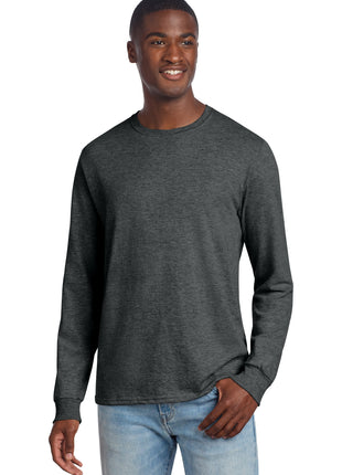 Jerzees® Premium Blend Ring Spun Long Sleeve T-Shirt 560LS - Black Ink Heather | Jerzees
