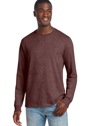 Jerzees® Premium Blend Ring Spun Long Sleeve T-Shirt 560LS - Maroon Heather | Jerzees