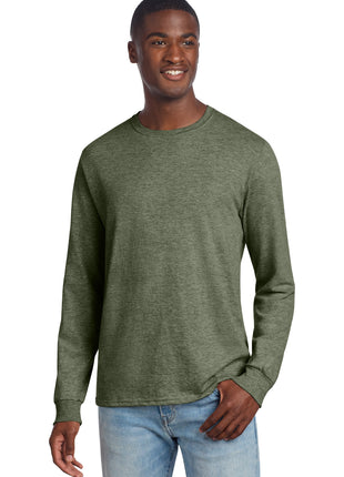 Jerzees® Premium Blend Ring Spun Long Sleeve T-Shirt 560LS - Military Green Heather | Jerzees