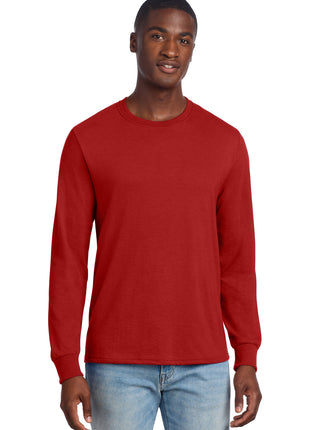 Jerzees® Premium Blend Ring Spun Long Sleeve T-Shirt 560LS - True Red | Jerzees