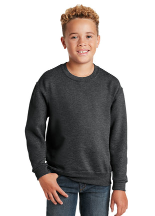 Jerzees® - Youth NuBlend® Crewneck Sweatshirt.  562B - Black Heather | Jerzees