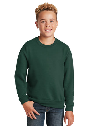 Jerzees® - Youth NuBlend® Crewneck Sweatshirt.  562B - Forest Green | Jerzees