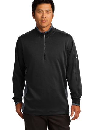 Nike Dri-FIT 1/2-Zip Cover-Up. 578673 - Black/ Dark Grey/ White | Nike