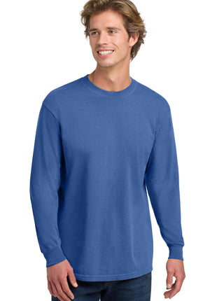 COMFORT COLORS ® Heavyweight Ring Spun Long Sleeve Tee. 6014 - Flo Blue | Comfort Colors