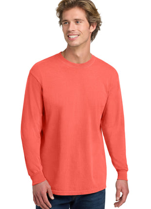 COMFORT COLORS ® Heavyweight Ring Spun Long Sleeve Tee. 6014 - Neon Red Orange | Comfort Colors