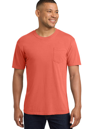 COMFORT COLORS ® Heavyweight Ring Spun Pocket Tee. 6030 - Bright Salmon | Comfort Colors