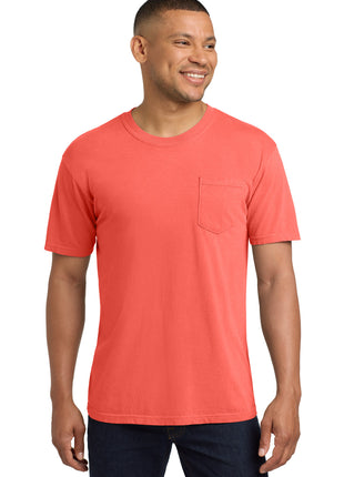 COMFORT COLORS ® Heavyweight Ring Spun Pocket Tee. 6030 - Neon Red Orange | Comfort Colors
