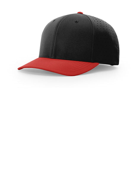 Richardson Laser Perf R-Flex Snapback 632 - Black/ Black/ Red | Richardson