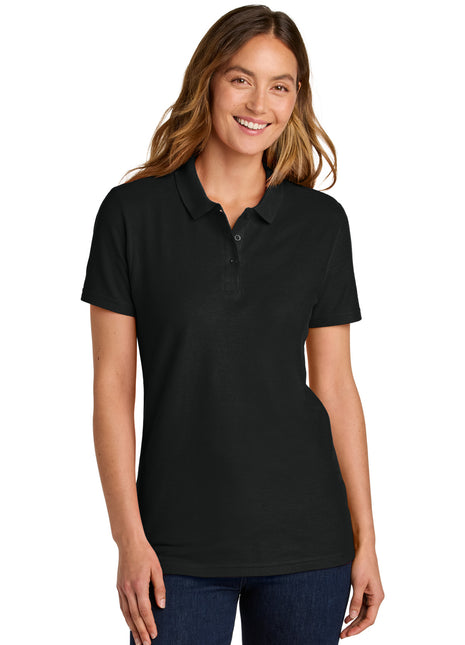 Gildan Softstyle® Women's Pique Polo 64800L - Black | Gildan