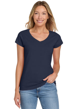 Gildan Softstyle® Women's Fit V-Neck T-Shirt. 64V00L - Navy | Gildan