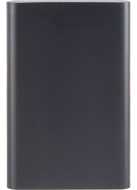 UL Listed Exo Recycled Aluminum 5000 mAh Power Ban - Black | PromoEO